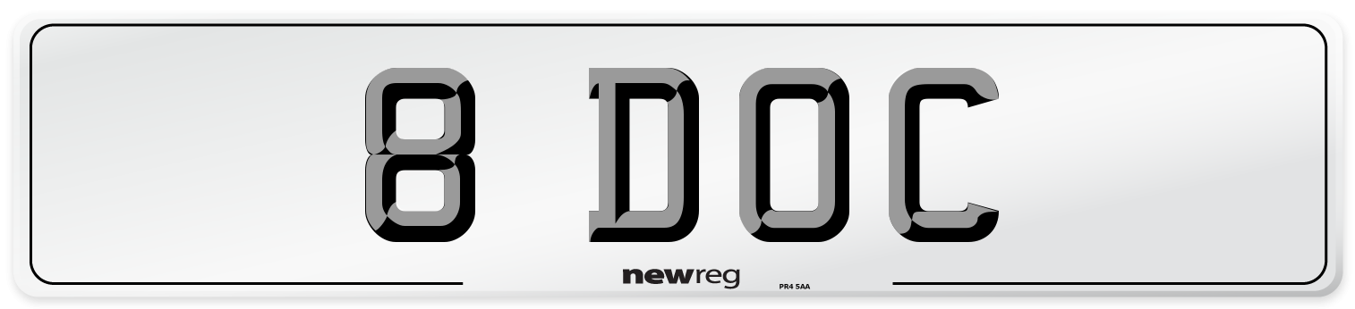 8 DOC Front Number Plate