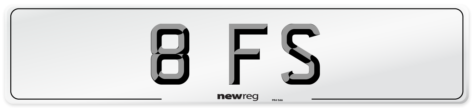 8 FS Front Number Plate