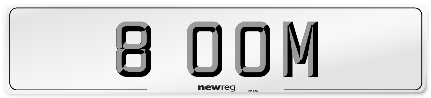 8 OOM Front Number Plate