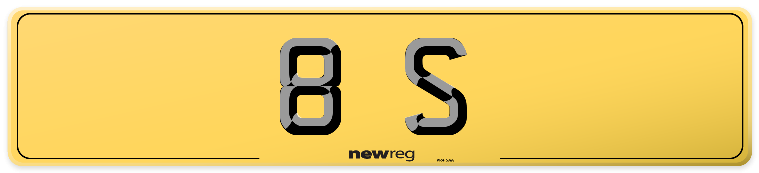8 S Rear Number Plate