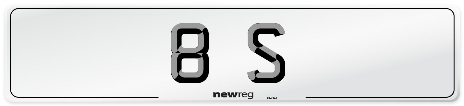 8 S Front Number Plate