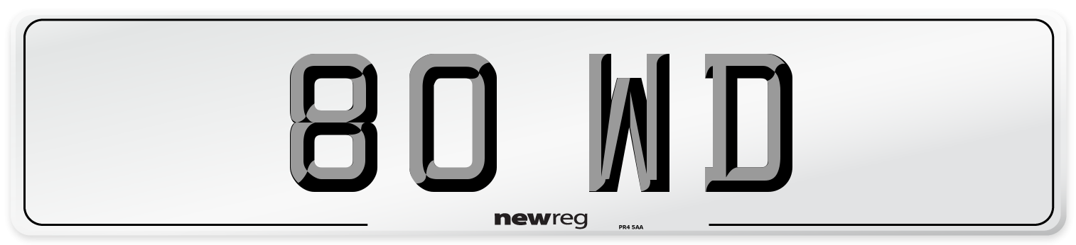 80 WD Front Number Plate