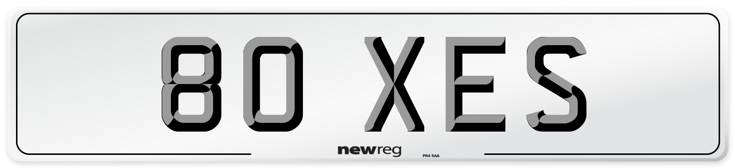 80 XES Front Number Plate