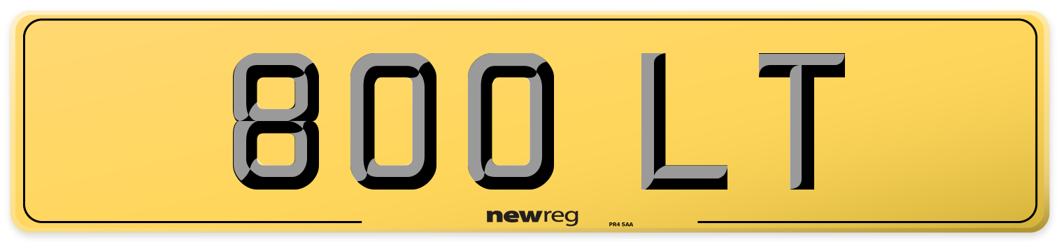 800 LT Rear Number Plate