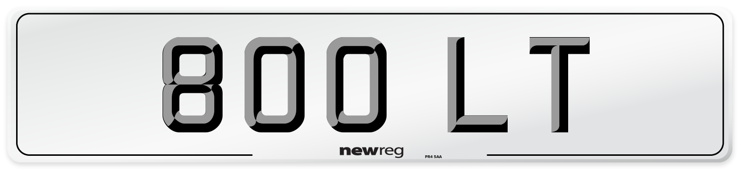 800 LT Front Number Plate
