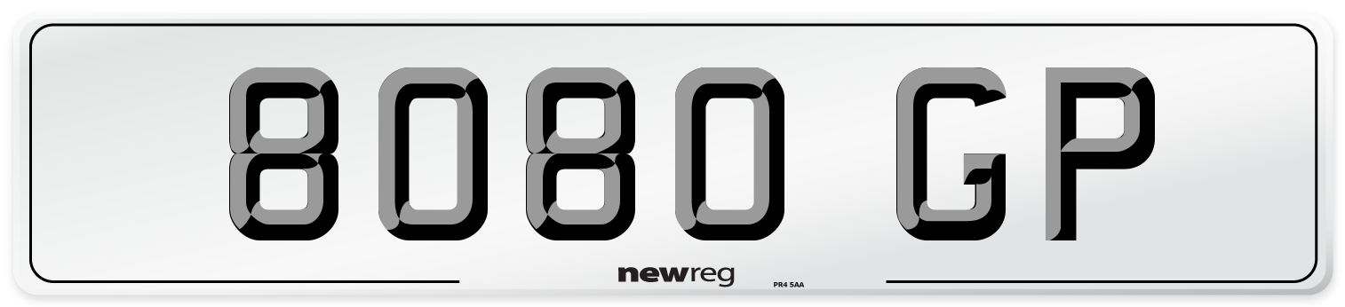 8080 GP Front Number Plate