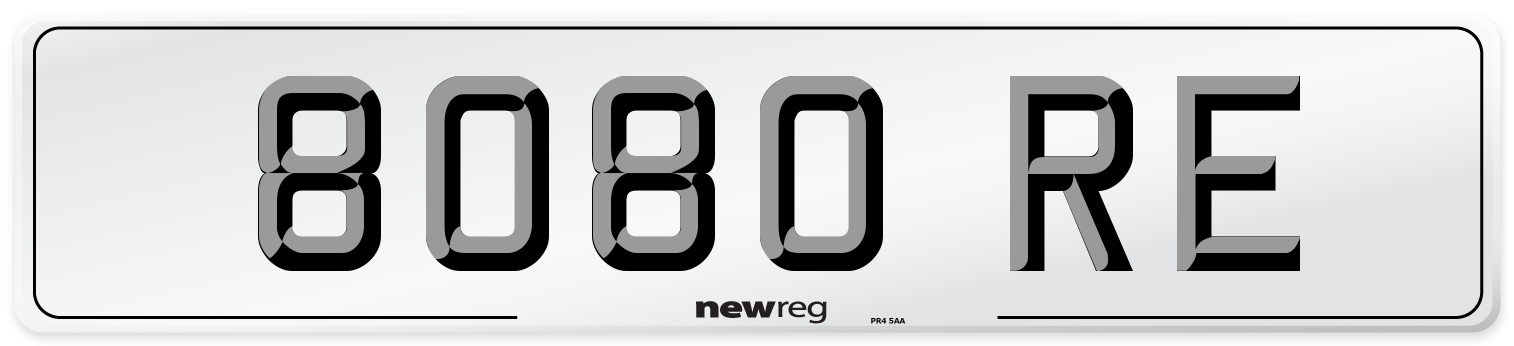 8080 RE Front Number Plate