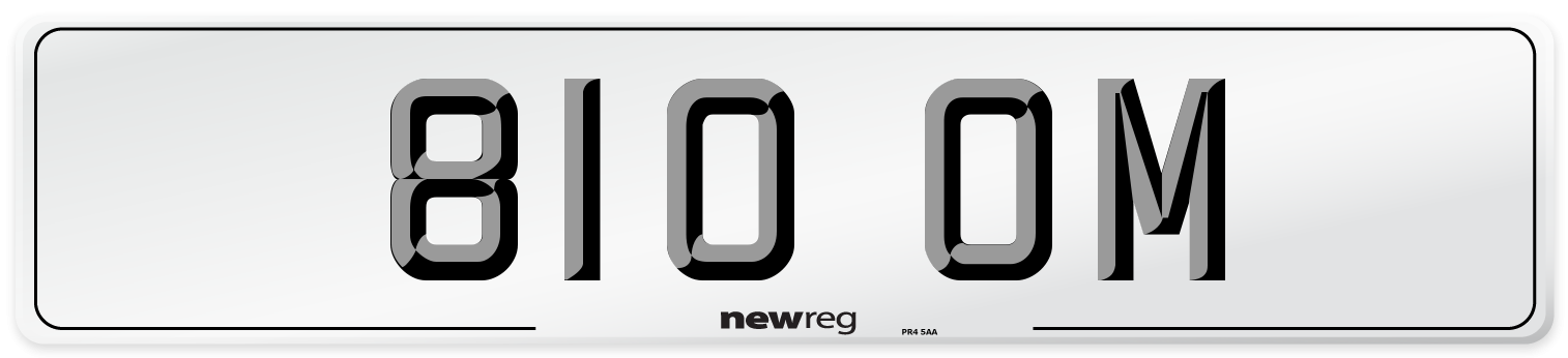 810 OM Front Number Plate