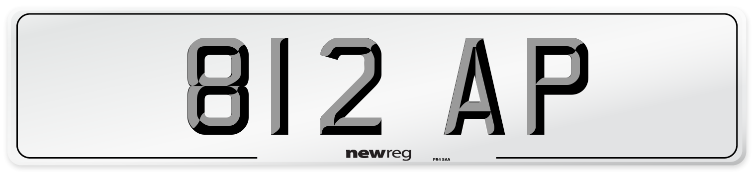 812 AP Front Number Plate