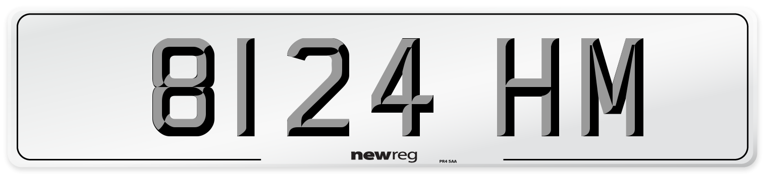 8124 HM Front Number Plate