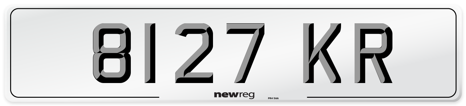 8127 KR Front Number Plate
