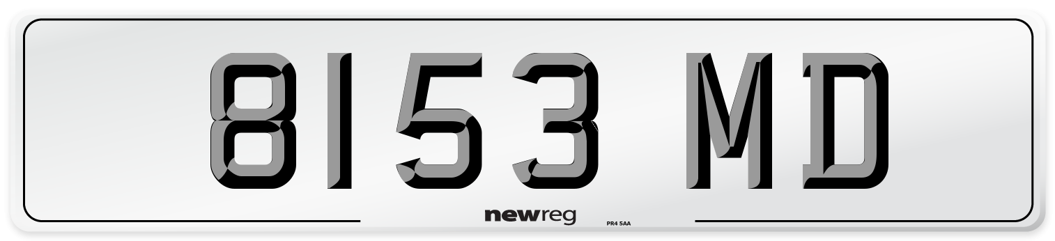 8153 MD Front Number Plate