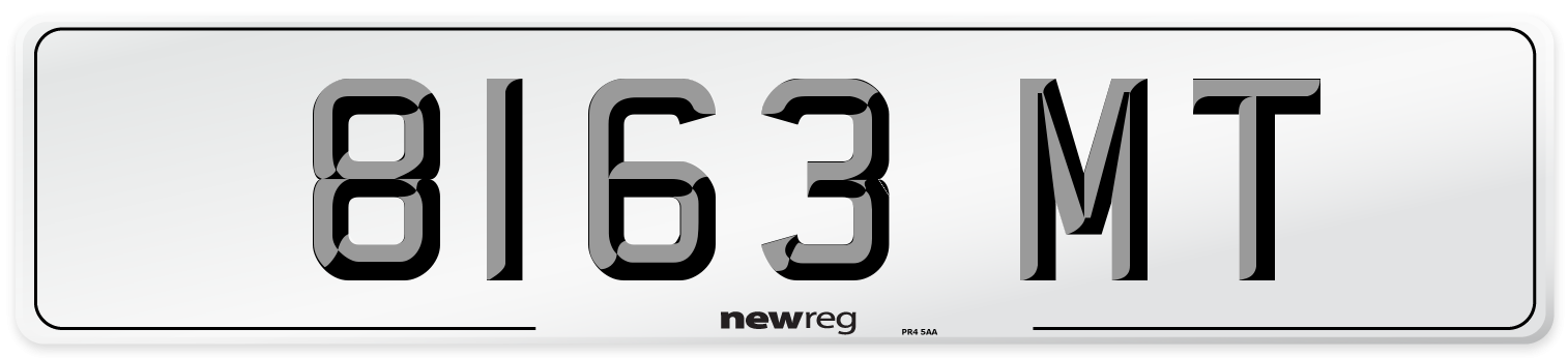 8163 MT Front Number Plate