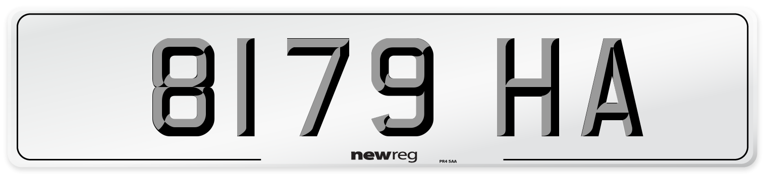 8179 HA Front Number Plate