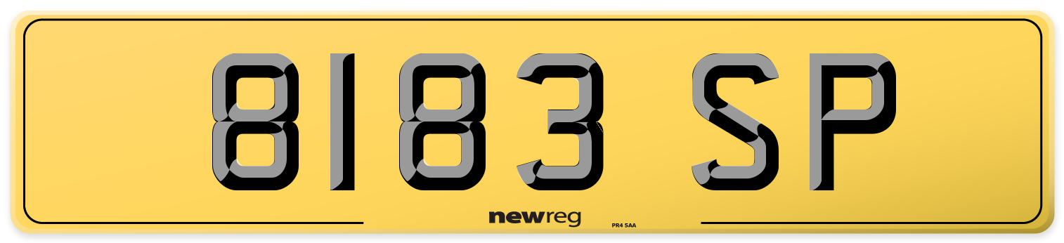 8183 SP Rear Number Plate