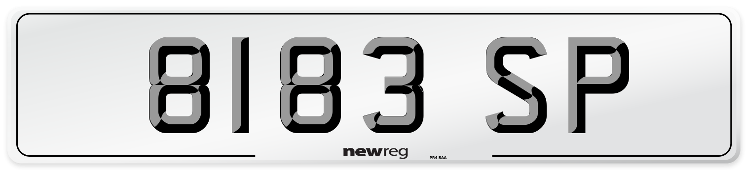 8183 SP Front Number Plate
