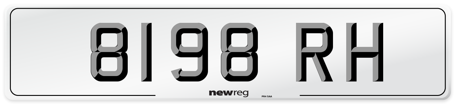 8198 RH Front Number Plate