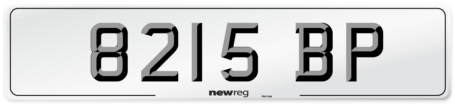 8215 BP Front Number Plate