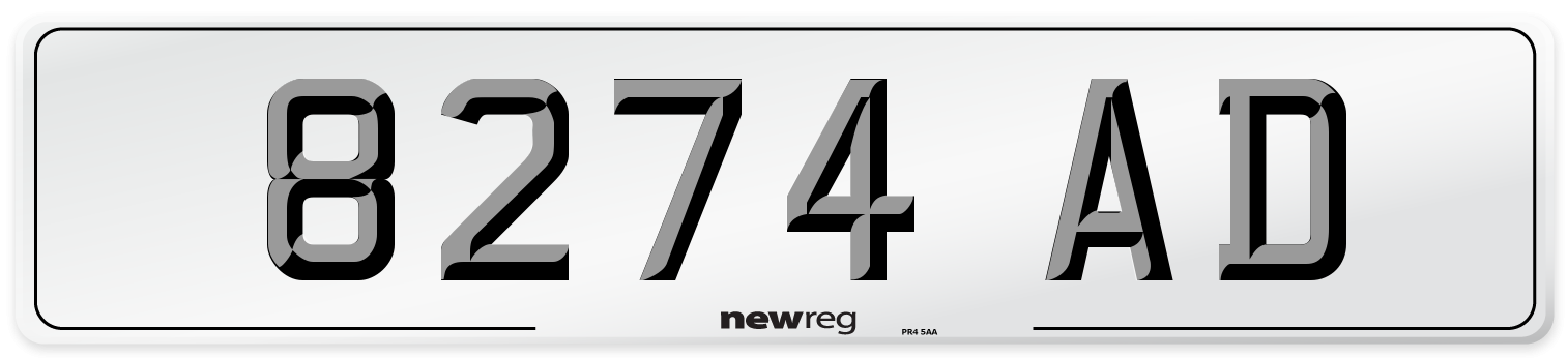 8274 AD Front Number Plate