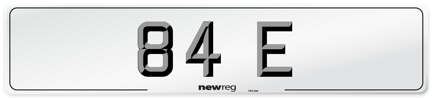 84 E Front Number Plate