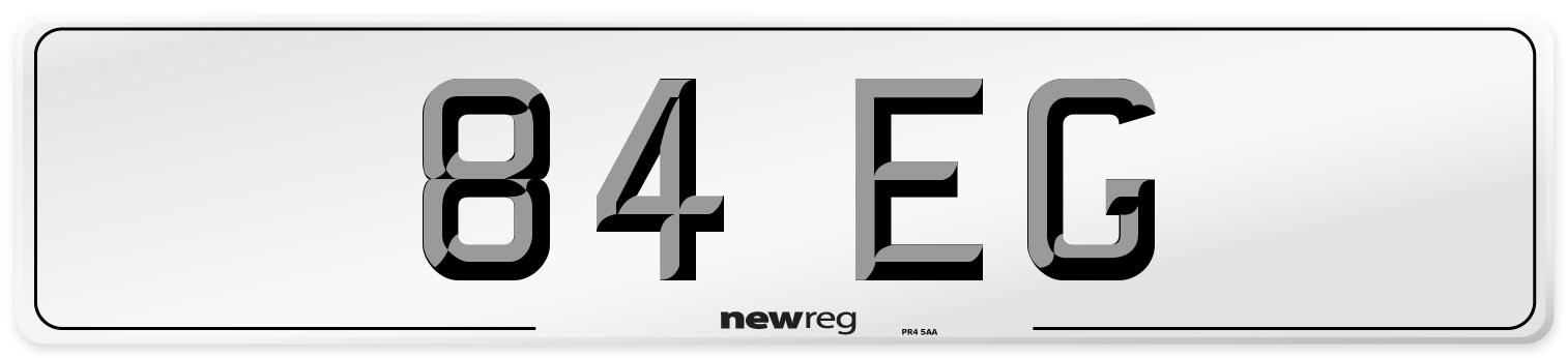 84 EG Front Number Plate
