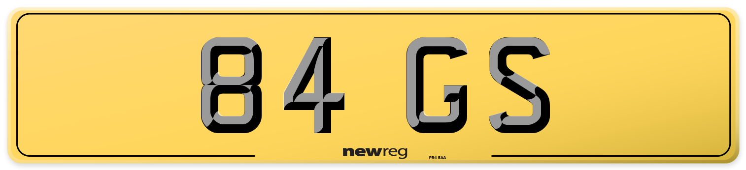 84 GS Rear Number Plate