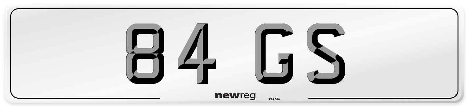 84 GS Front Number Plate
