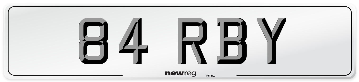 84 RBY Front Number Plate
