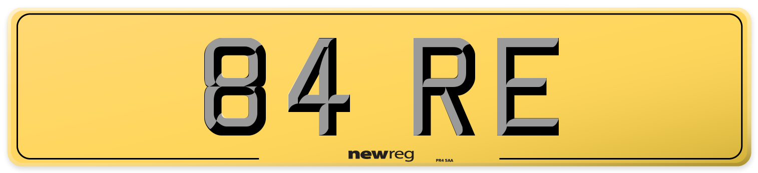 84 RE Rear Number Plate