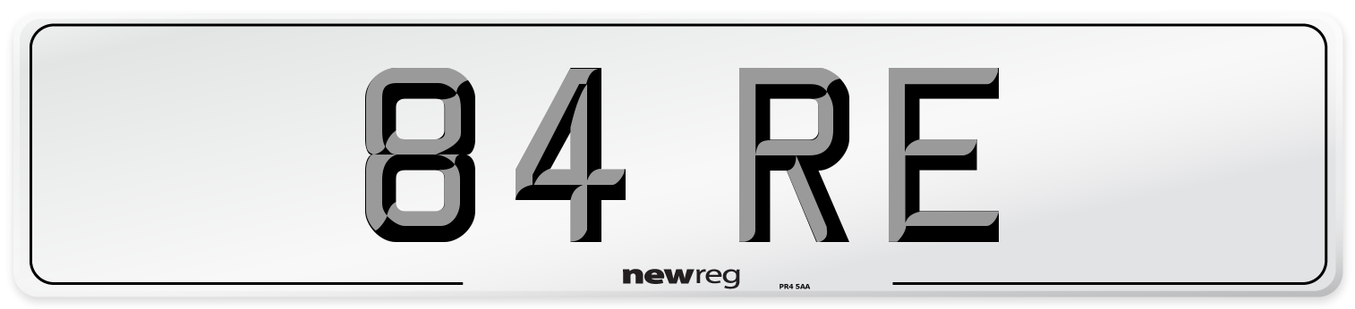 84 RE Front Number Plate