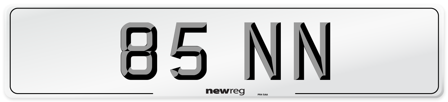 85 NN Front Number Plate