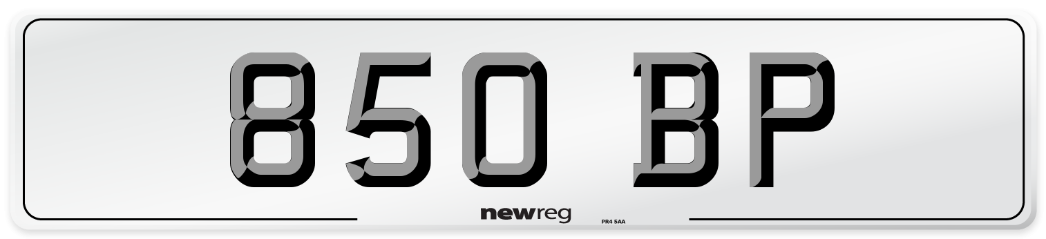 850 BP Front Number Plate