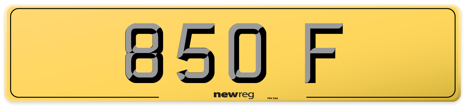 850 F Rear Number Plate