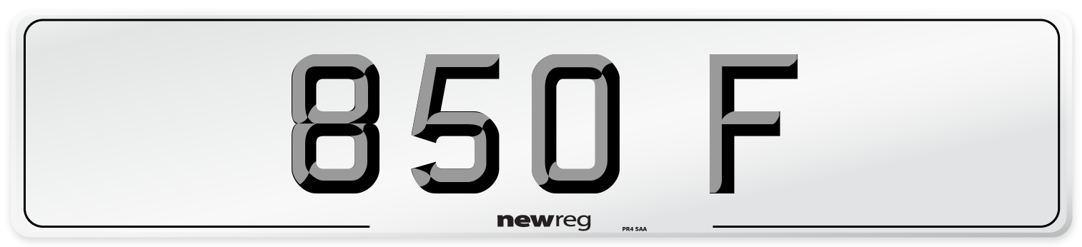 850 F Front Number Plate