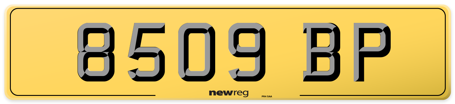 8509 BP Rear Number Plate
