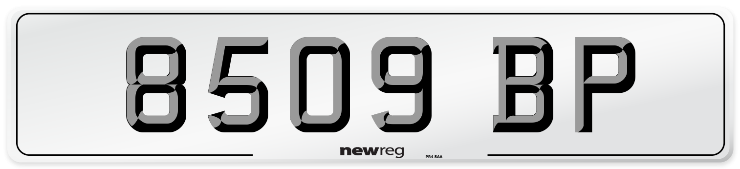 8509 BP Front Number Plate