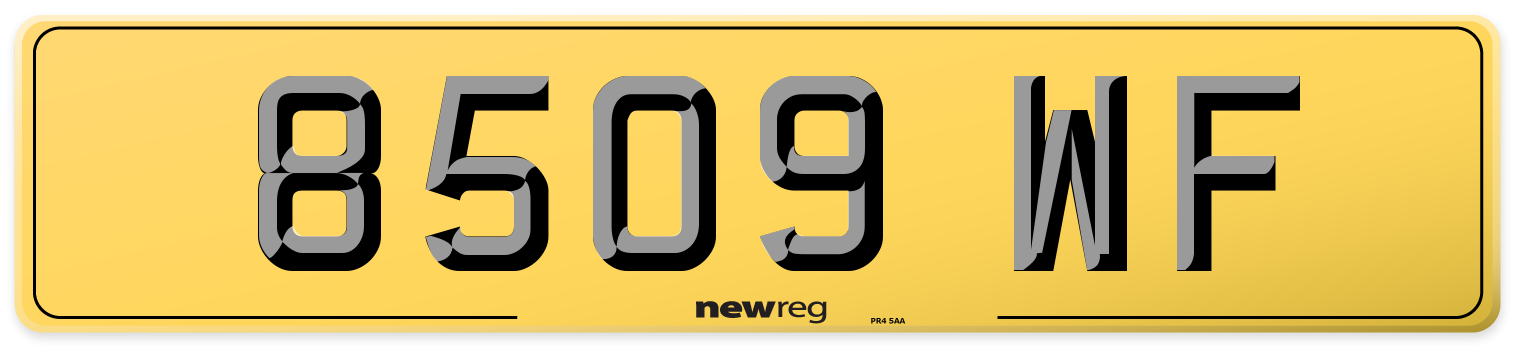 8509 WF Rear Number Plate