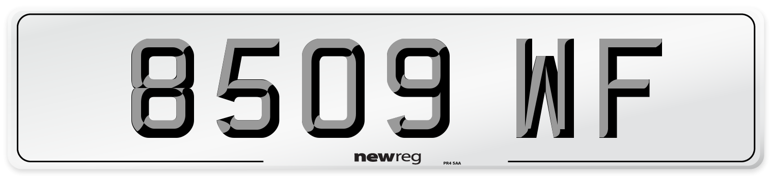 8509 WF Front Number Plate