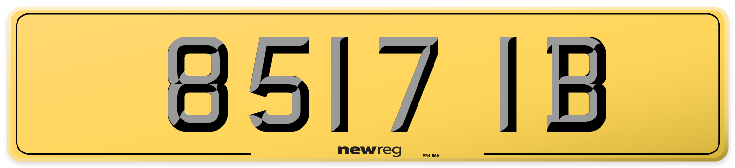 8517 IB Rear Number Plate