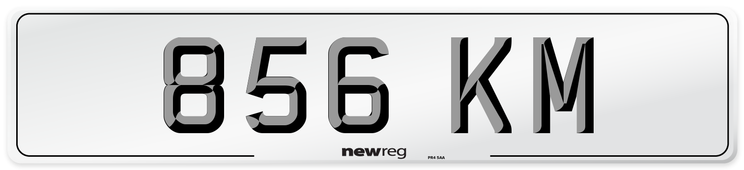 856 KM Front Number Plate