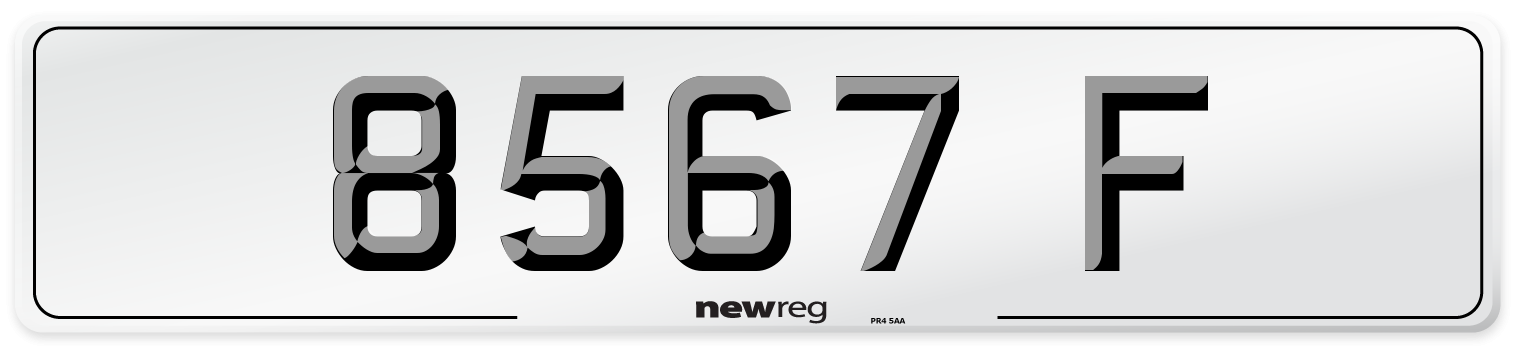 8567 F Front Number Plate