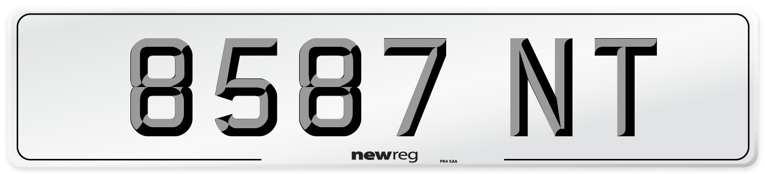 8587 NT Front Number Plate