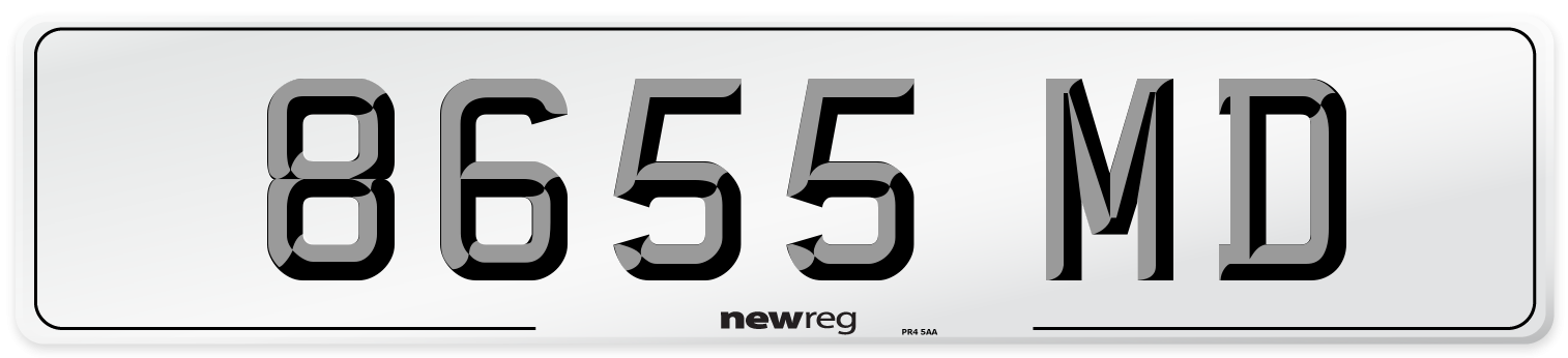 8655 MD Front Number Plate