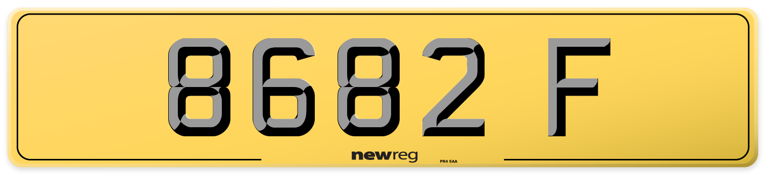 8682 F Rear Number Plate
