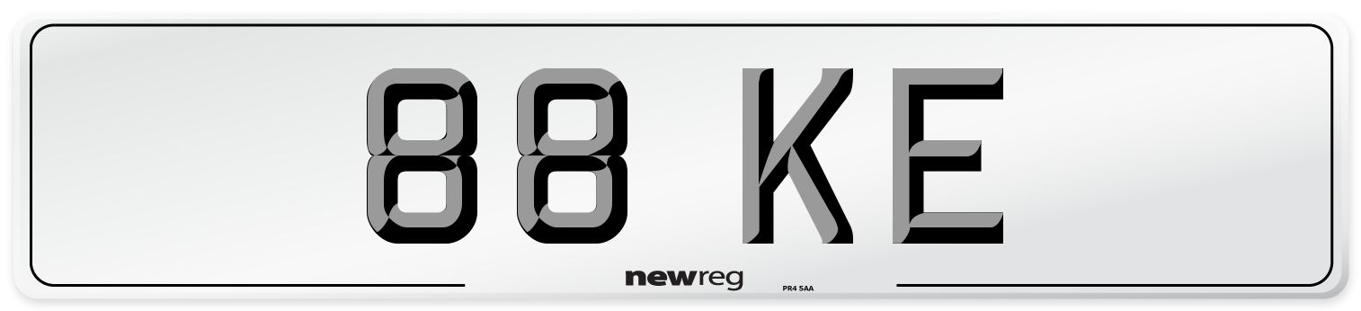 88 KE Front Number Plate