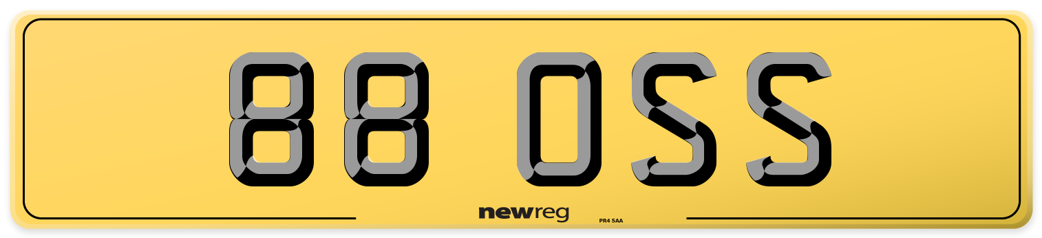 88 OSS Rear Number Plate