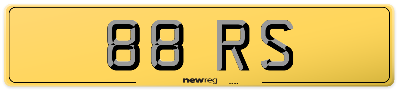 88 RS Rear Number Plate
