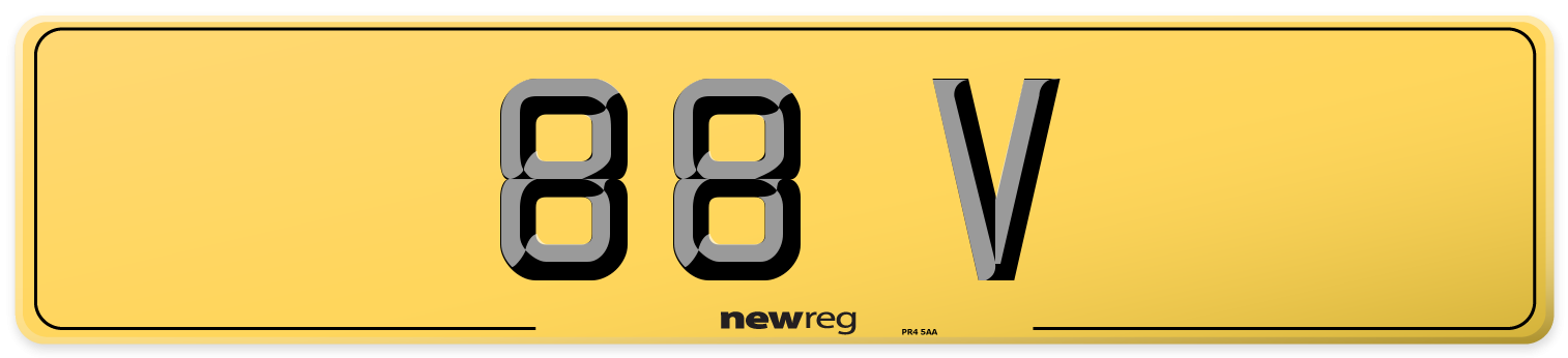 88 V Rear Number Plate