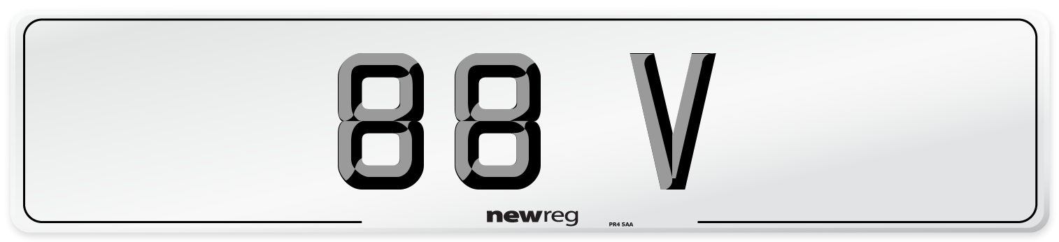 88 V Front Number Plate