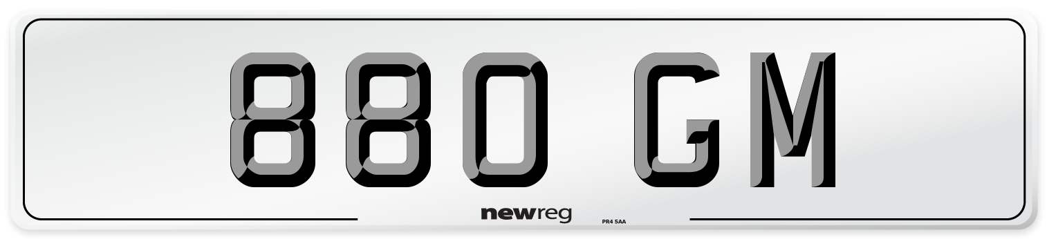 880 GM Front Number Plate